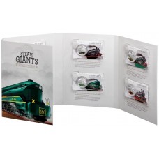 AUSTRALIA 2025 . FIFTY 50 CENTS COINS . STEAM GIANTS . 7 PROOF COINS SET